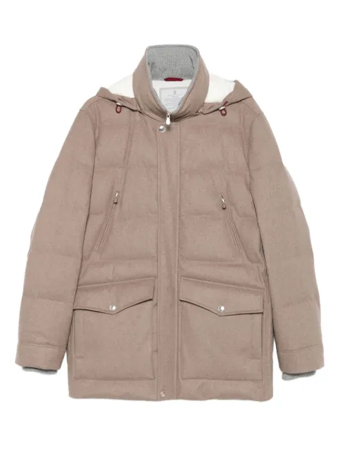 Brunello Cucinelli جاكيت صوف مبطن بهودي