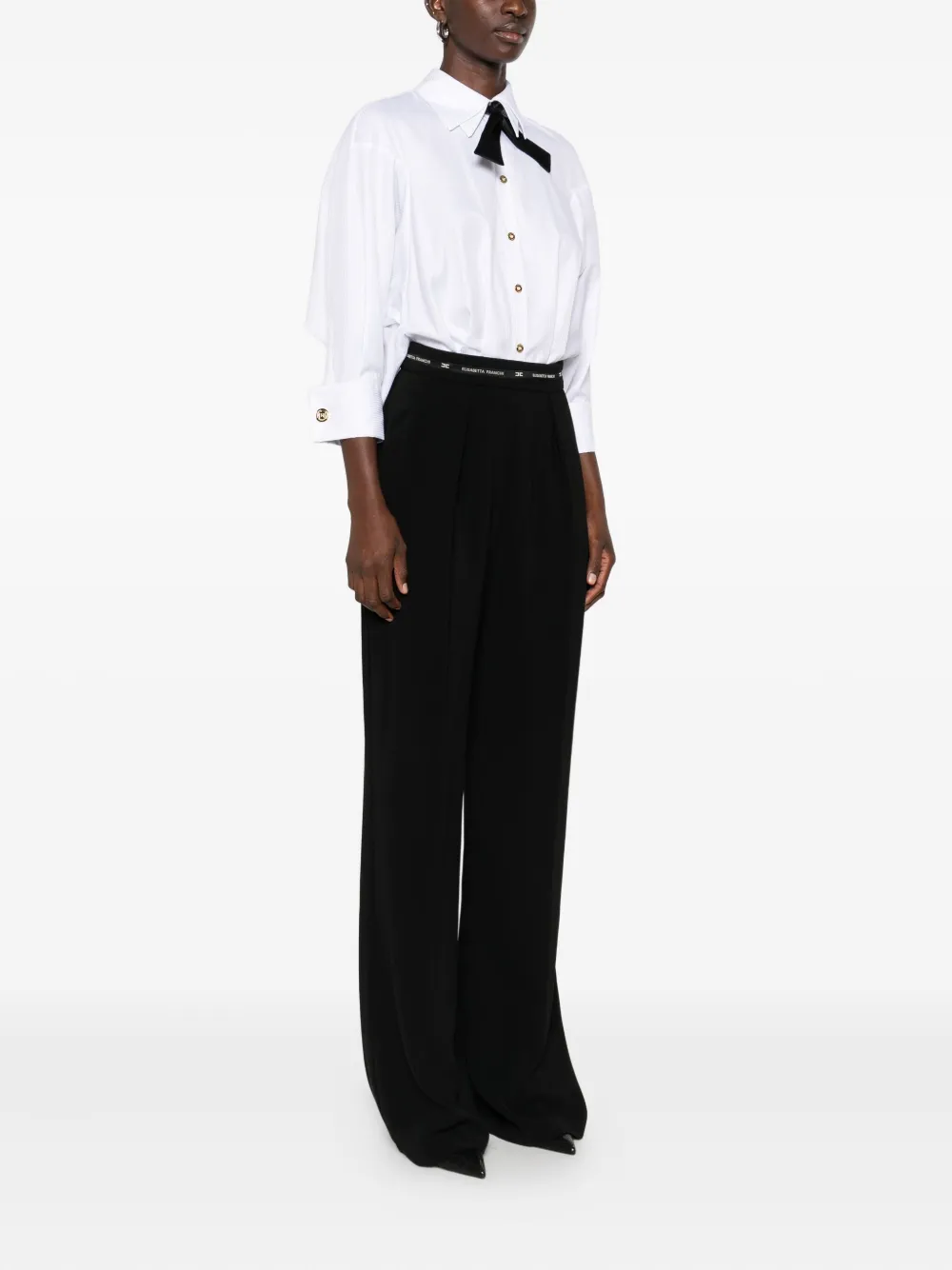 Elisabetta Franchi Jumpsuit met strikdetail Wit