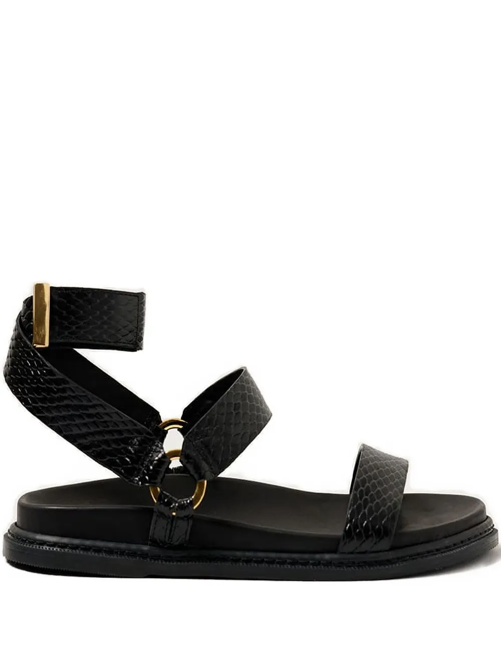 Lenny Niemeyer Sandali con effetto serpente - Nero