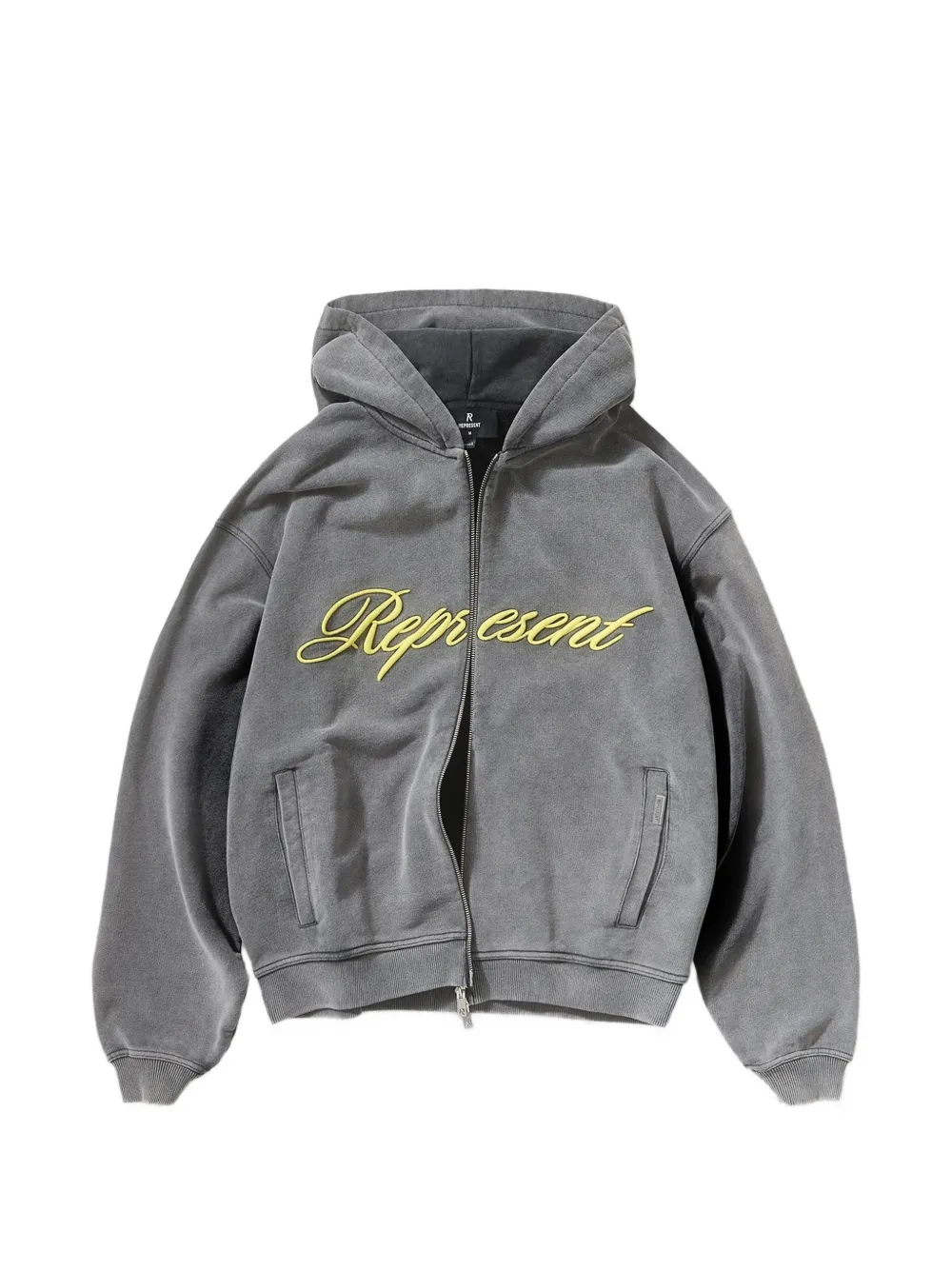 Represent Hoodie met contrasterend detail en rits Grijs