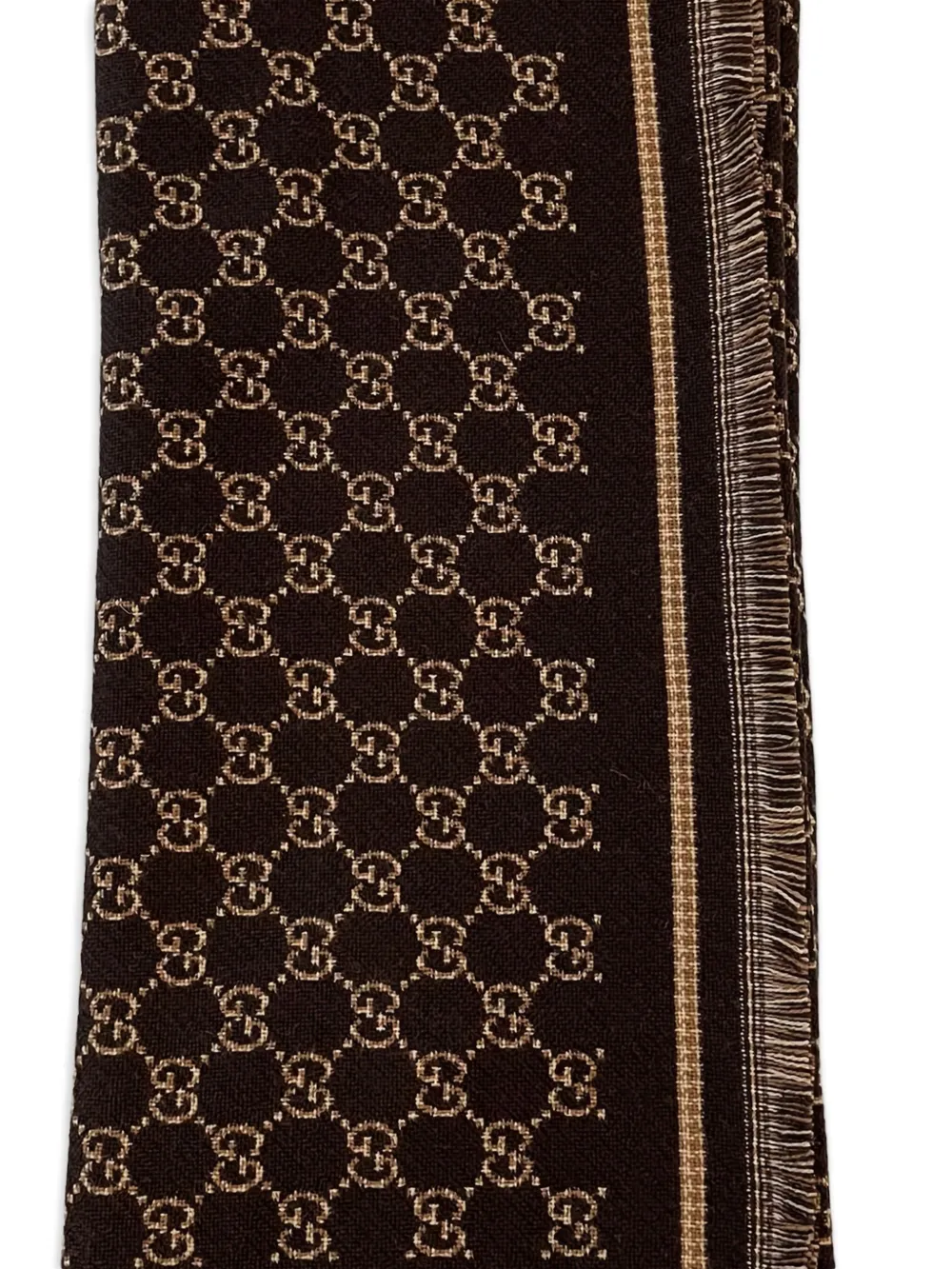 Gucci Sjaal met GG-jacquard - Bruin