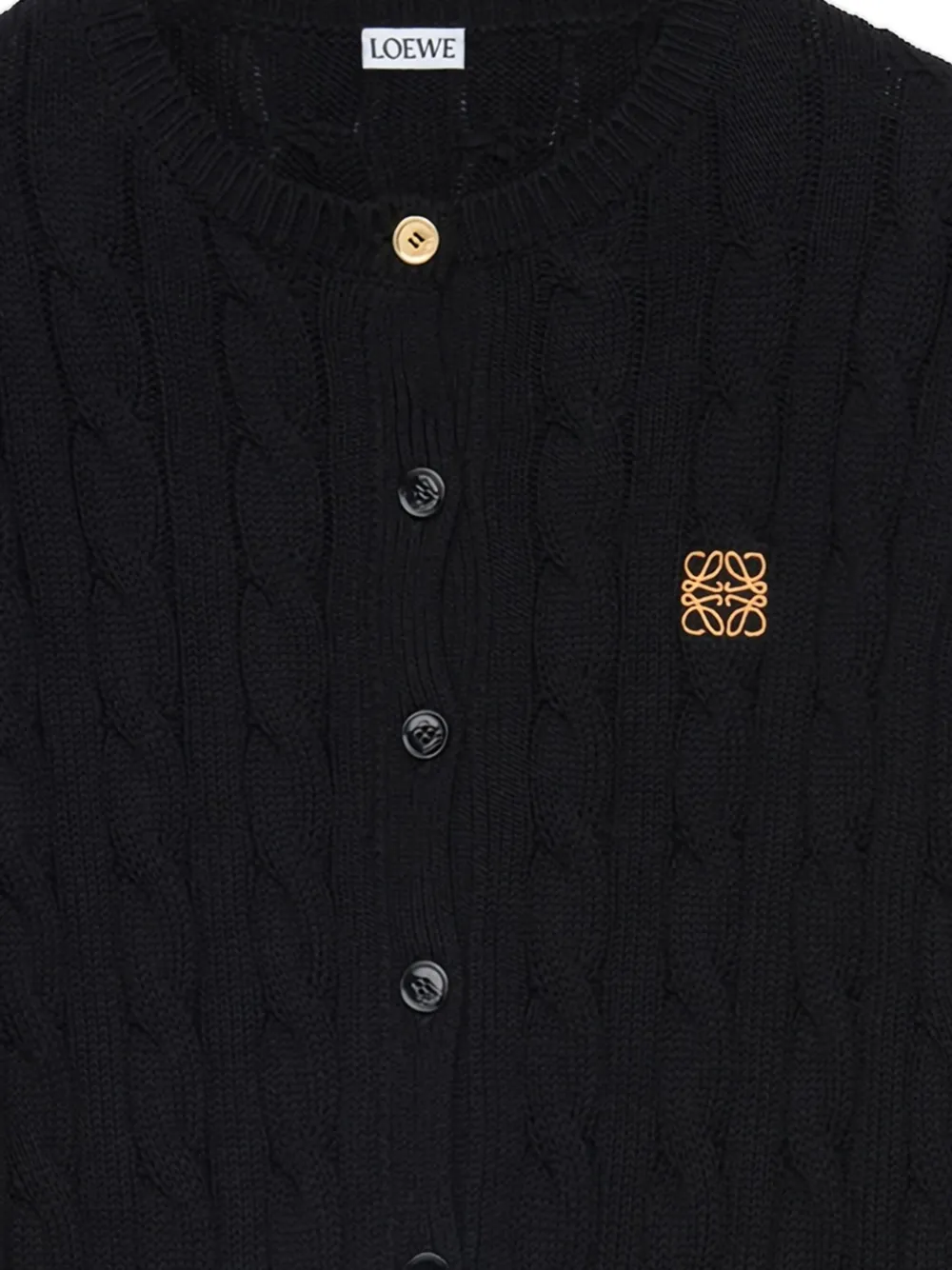 LOEWE Vest met geborduurd logo Zwart