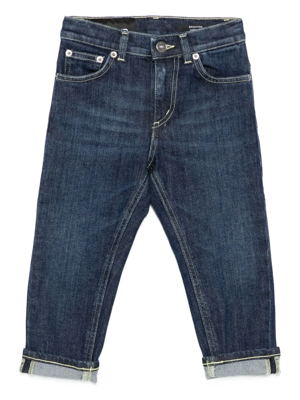 DONDUP KIDS logo-patch jeans Blauw
