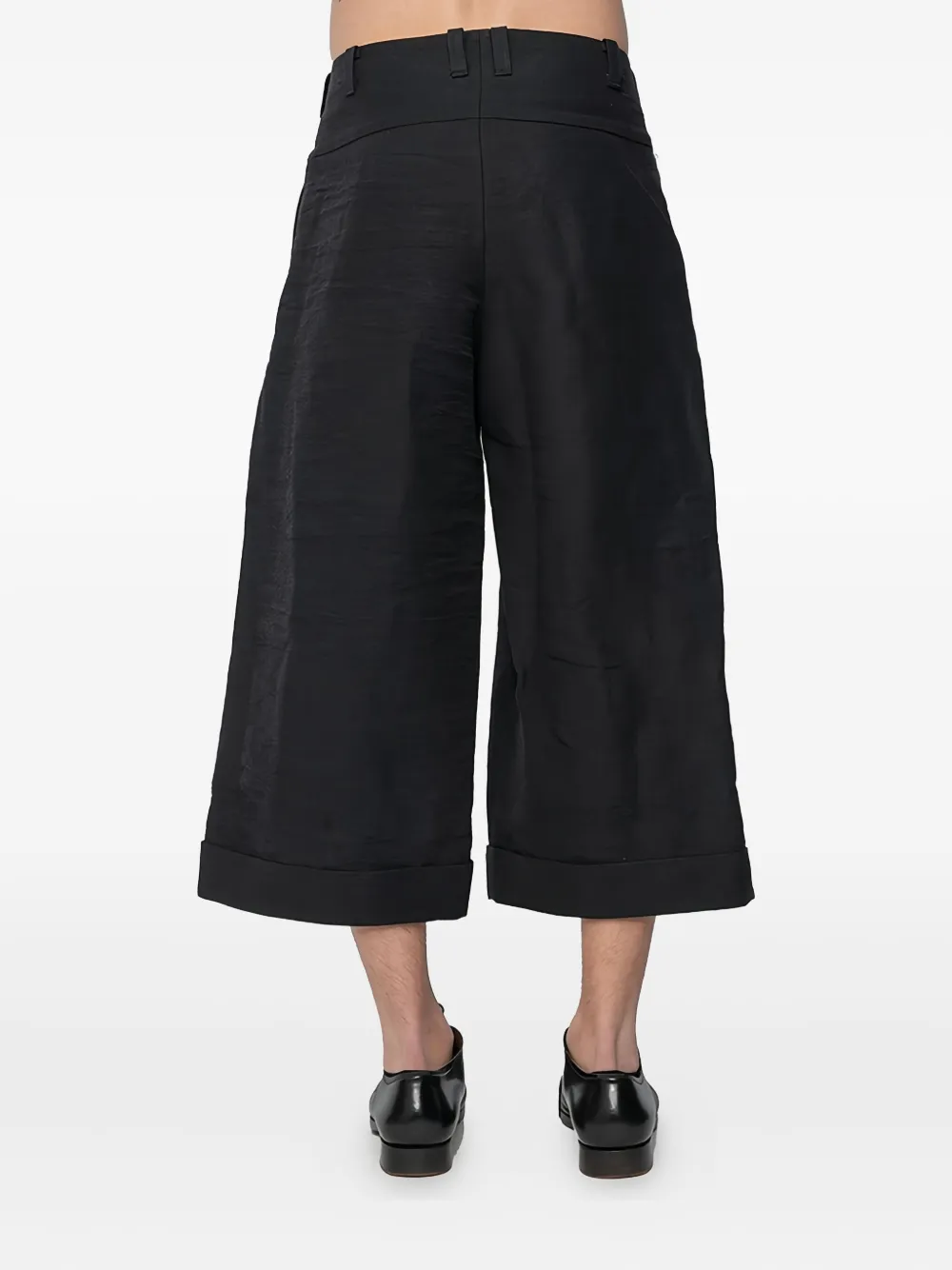 Devoa Geplooide broek met cuffs Zwart