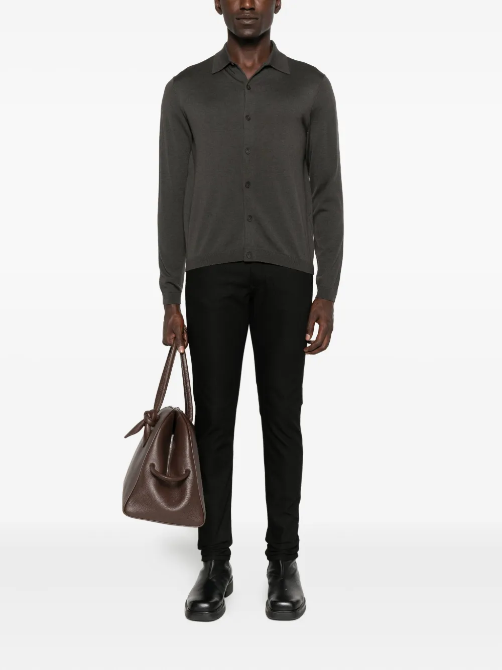 Emporio Armani Broek met vijf zakken - Zwart