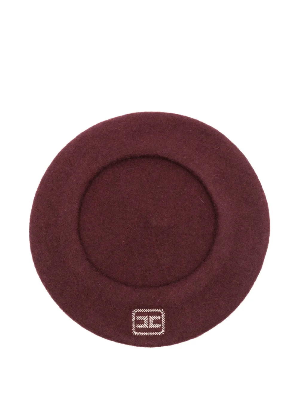 Elisabetta Franchi La Mia Bambina embroidered wool beret - Rood