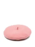 Elisabetta Franchi La Mia Bambina embroidered wool beret - Pink