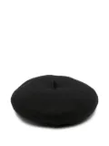 Elisabetta Franchi La Mia Bambina logo-embroidered wool beret - Black