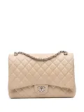 CHANEL Pre-Owned 2011 Maxi Classic Caviar Double Flap shoulder bag - Brown