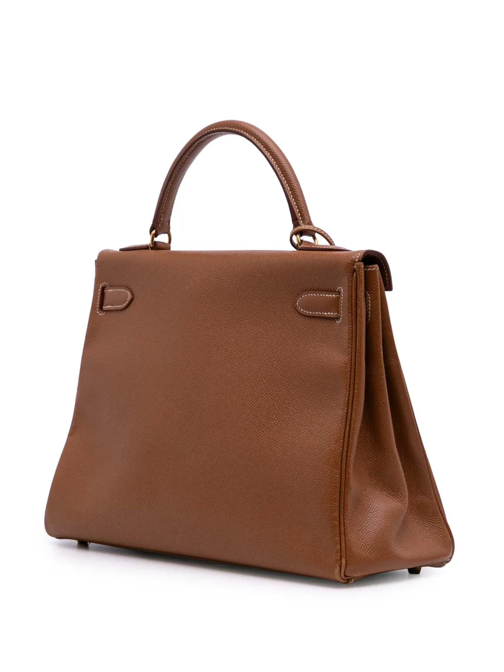 Pre-owned Hermes 1999 Togo Kelly Ii Retourne 32 Satchel In Brown