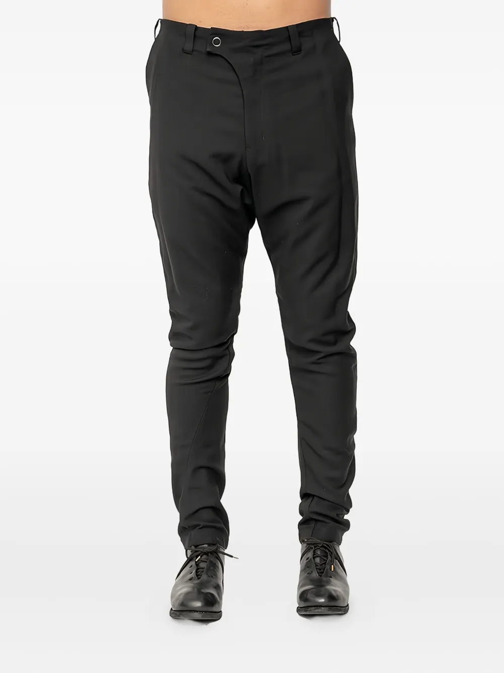Devoa Regular broek van wolblend - Zwart