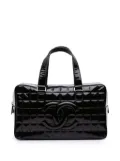 CHANEL Pre-Owned 2002-2003 CC Chocolate Bar Patent Bowler Bag handbag - Black