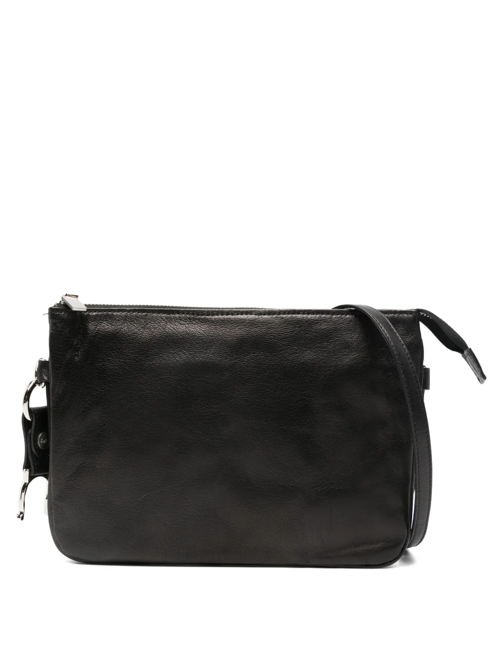 Yohji Yamamoto zip-fastening ring-detail shoulder bag | Black | Image 1