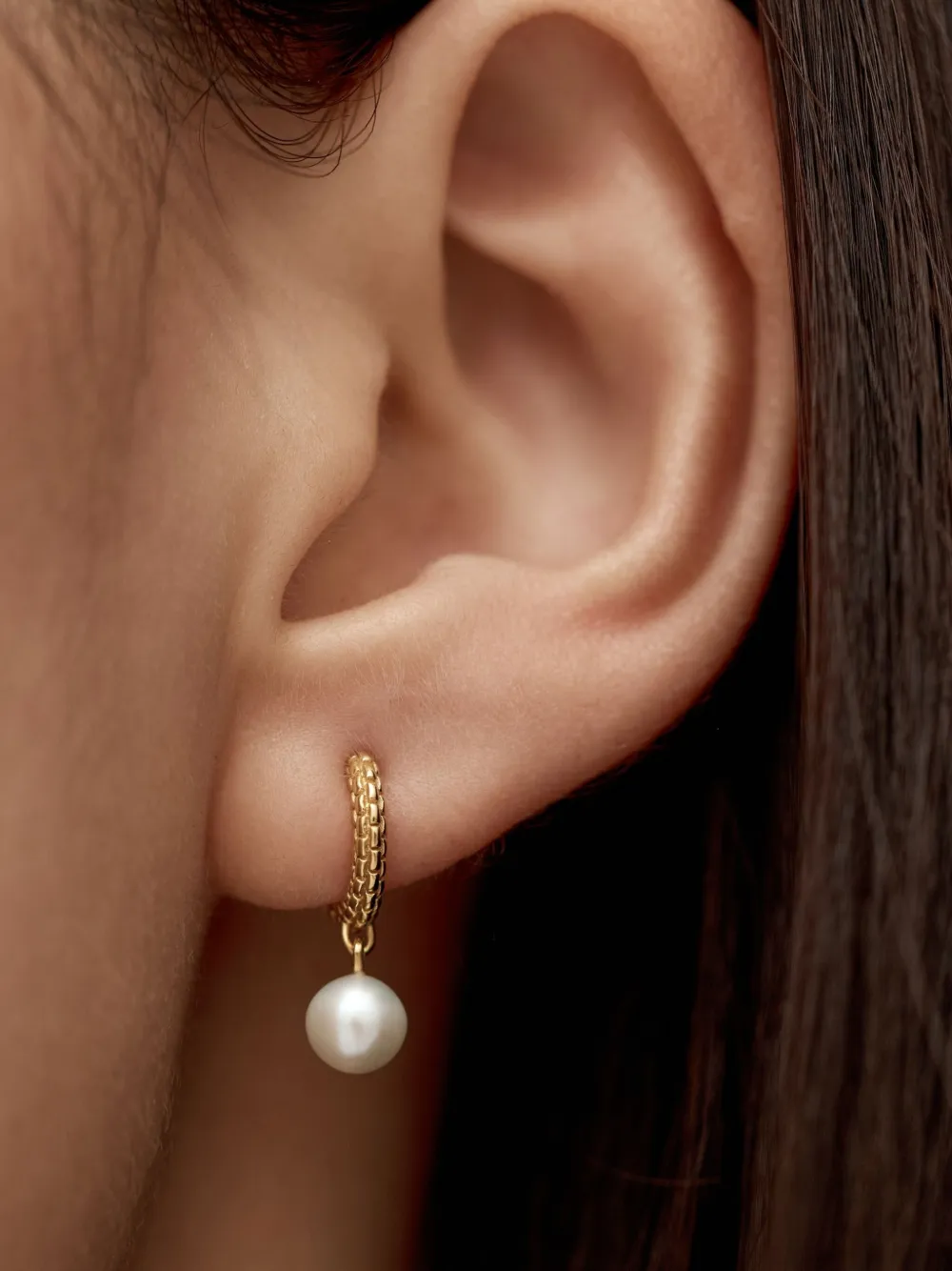Monica Vinader Heirloom oorbellen verfraaid met parel - Goud