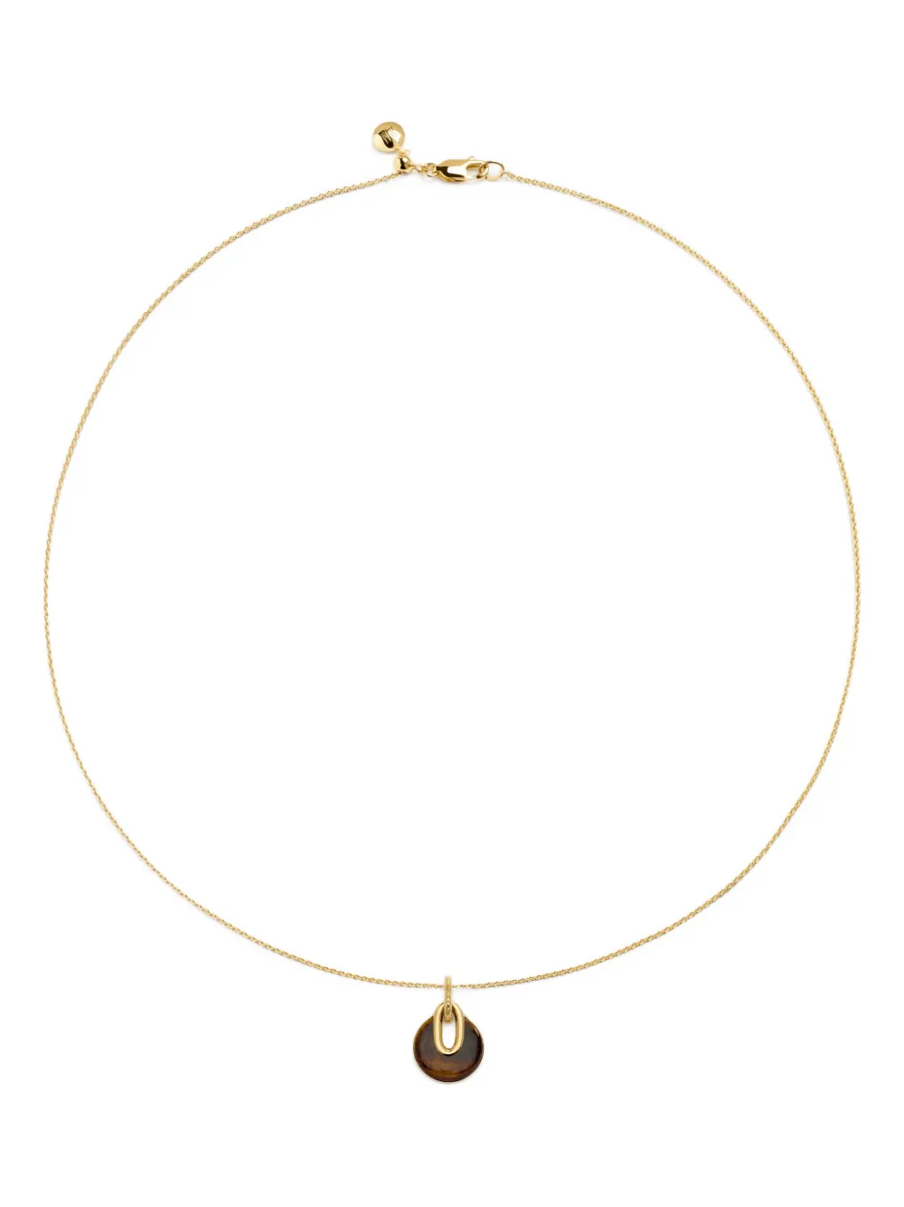 Monica Vinader Collana in oro vermeil 18 carati con occhio di tigre
