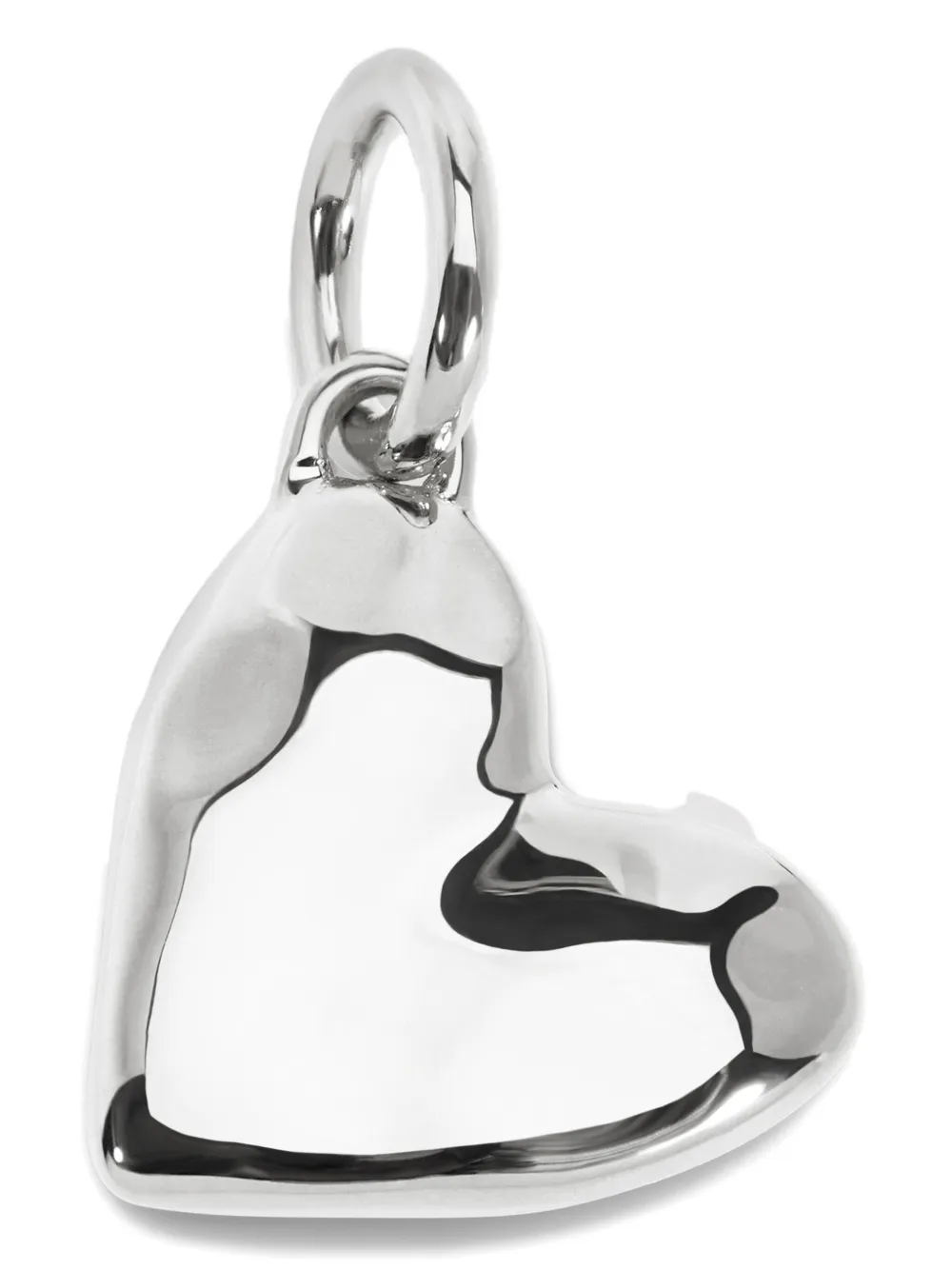 Monica Vinader Hammered Heart-pendant Necklace In Metallic