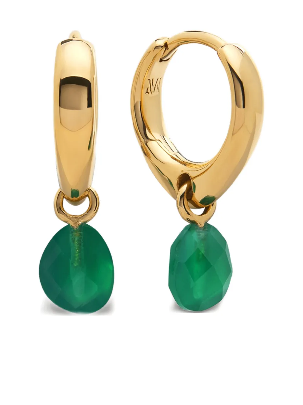 Monica Vinader Orecchini a cerchio Rio con onice - Oro