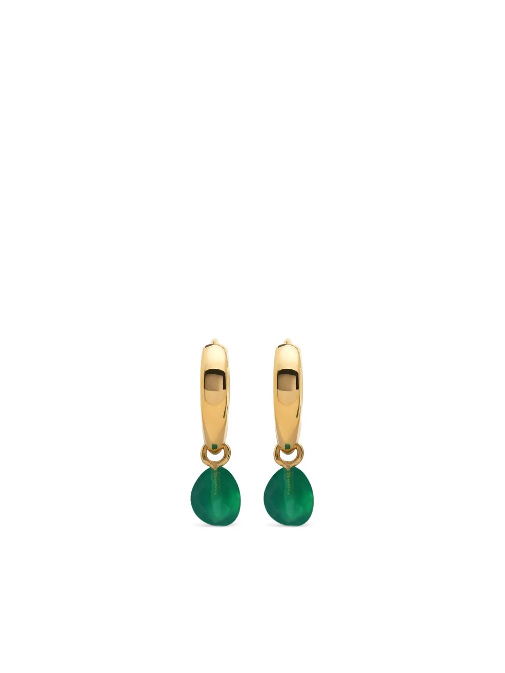 Monica Vinader Rio オニキス ピアス - ゴールドトーン Monica Vinader Rio オニキス ピアス - ゴールドトーン