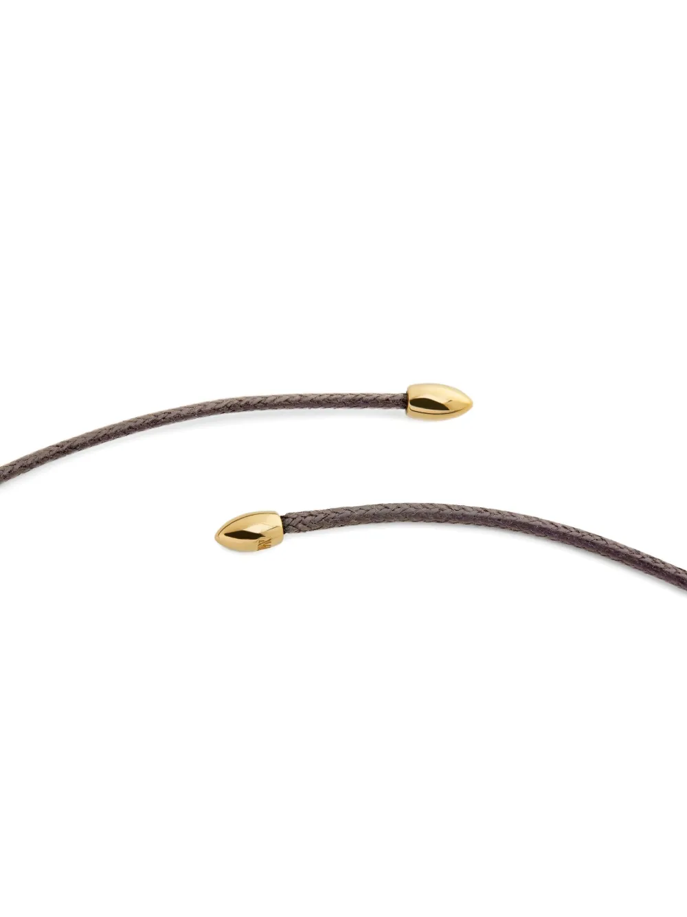Monica Vinader 18k Gold-vermeil Solitaire-diamond Cord Necklace In Gray