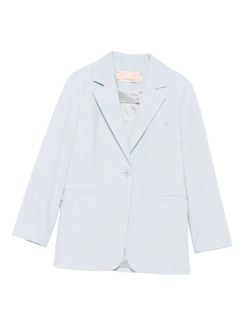 Elisabetta Franchi La Mia Bambina bow-detail single-breasted blazer - Blu