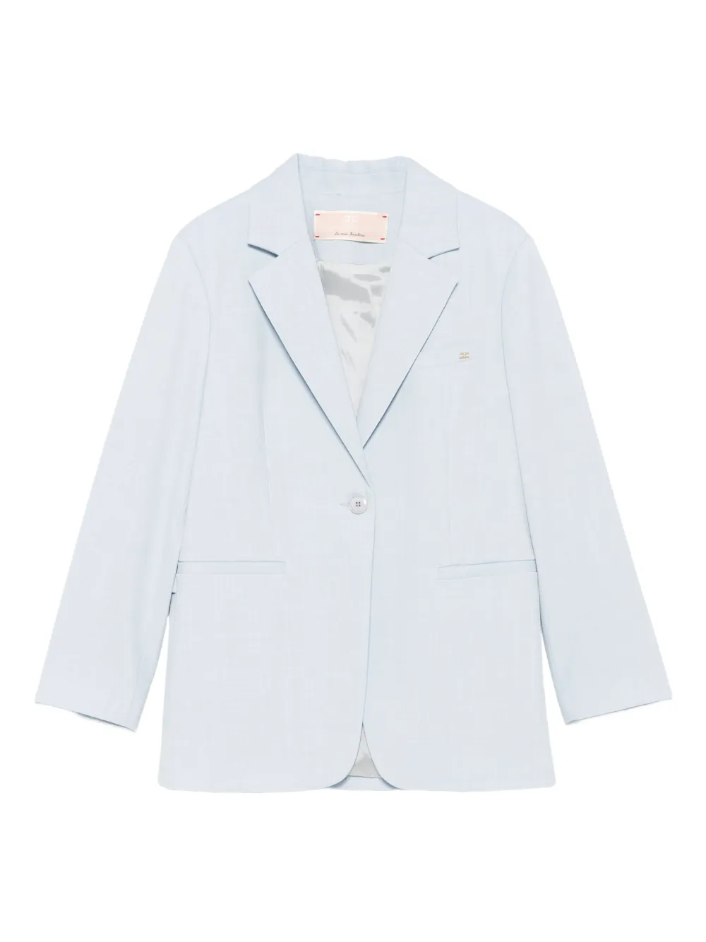 Elisabetta Franchi La Mia Bambina bow-detail single-breasted blazer Blauw