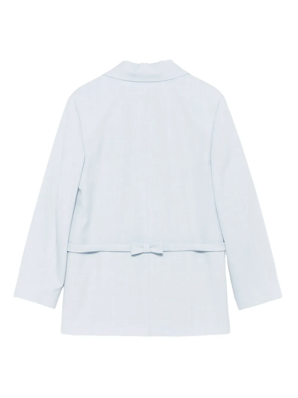 Elisabetta Franchi La Mia Bambina bow-detail single-breasted blazer Blauw