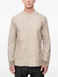 Devoa mandarin-collar cotton shirt - Neutrals