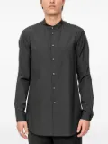 Devoa mandarin-collar rear-yoke shirt - Black