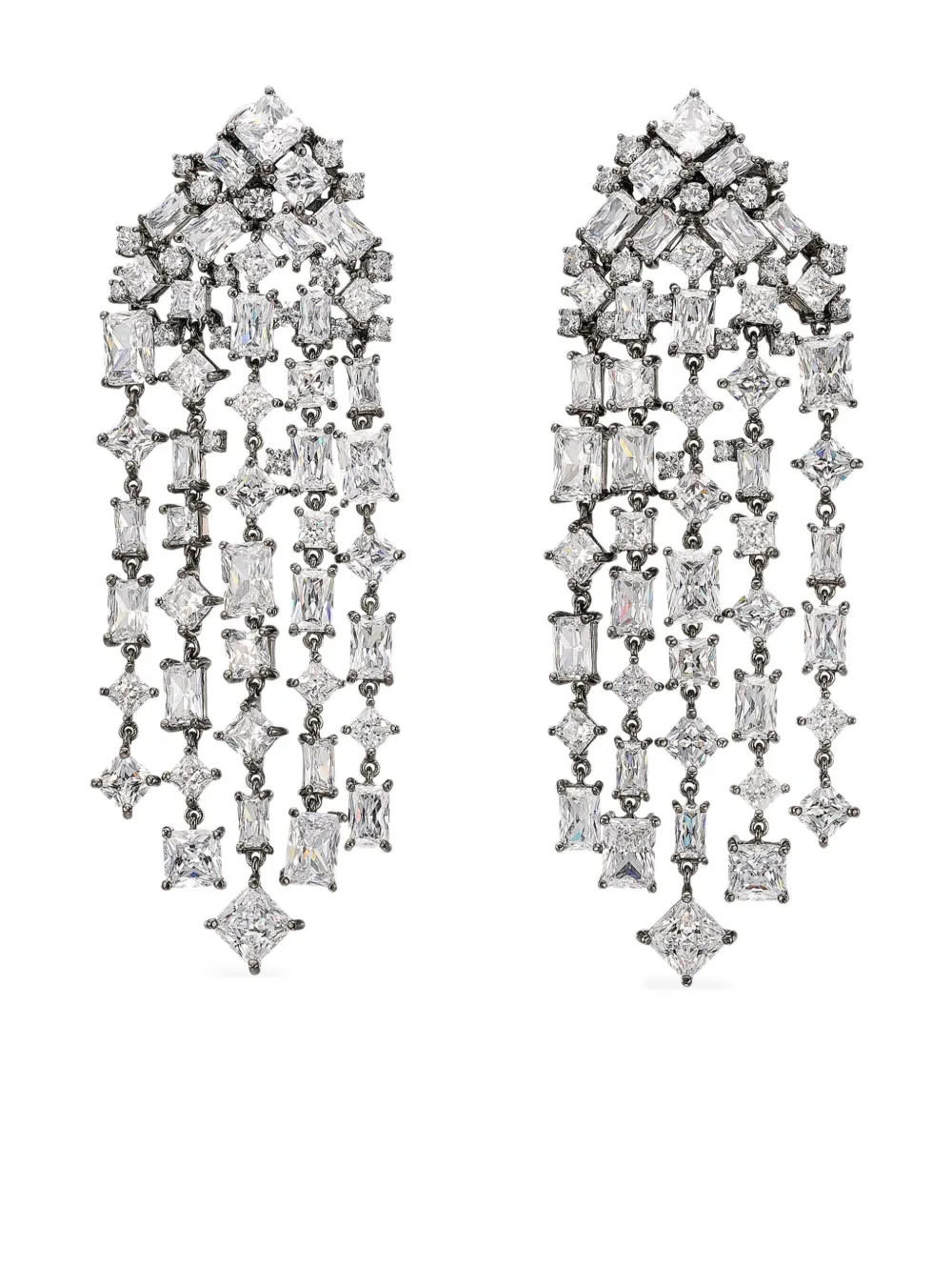 Anabela Chan Silver Smoke Cascade ピアス 18Kホワイトゴールド - シルバートーン Anabela Chan Silver Smoke Cascade ピアス 18Kホワイトゴールド - シルバートーン