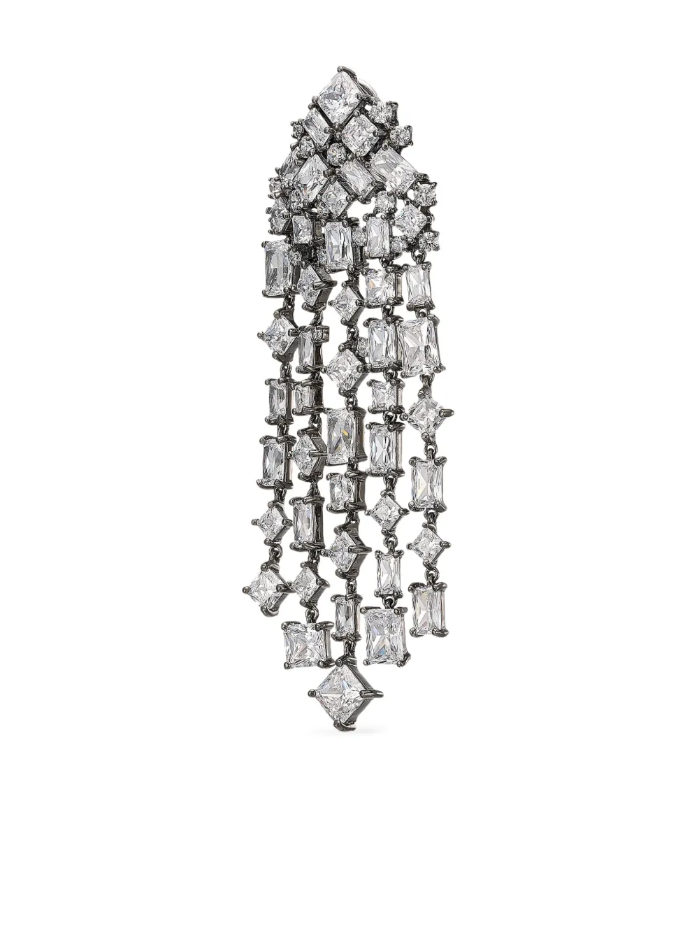 Anabela Chan 18k White Gold Vermeil/black Rhodium Vermeil Silver Smoke Cascade Earrings In Metallic