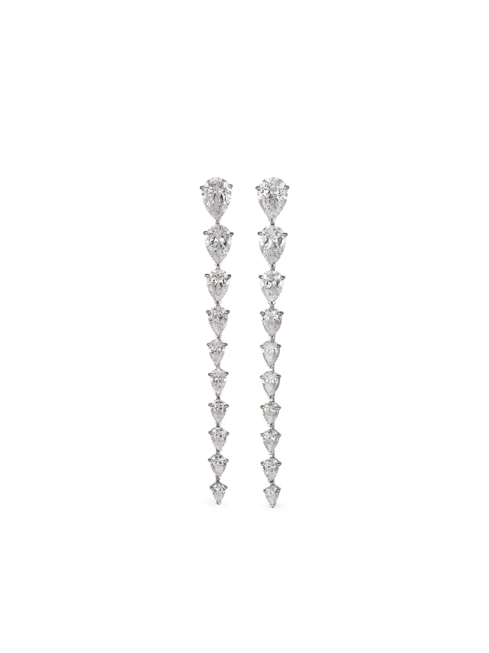 Anabela Chan aretes Diamond Nova en oro blanco de 14kt | plateado | Image 1