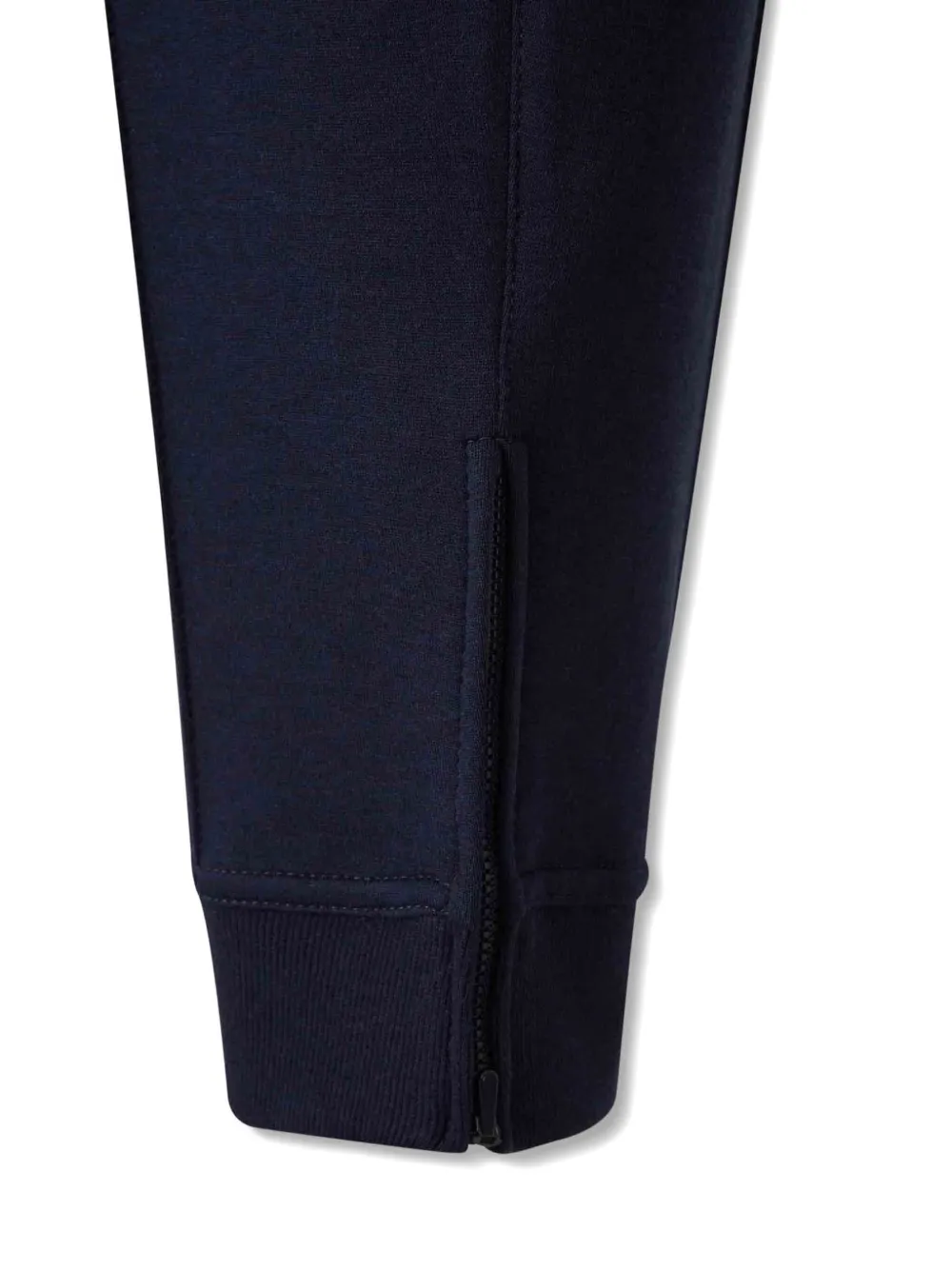 Brunello Cucinelli zip-detail cotton trousers Blauw