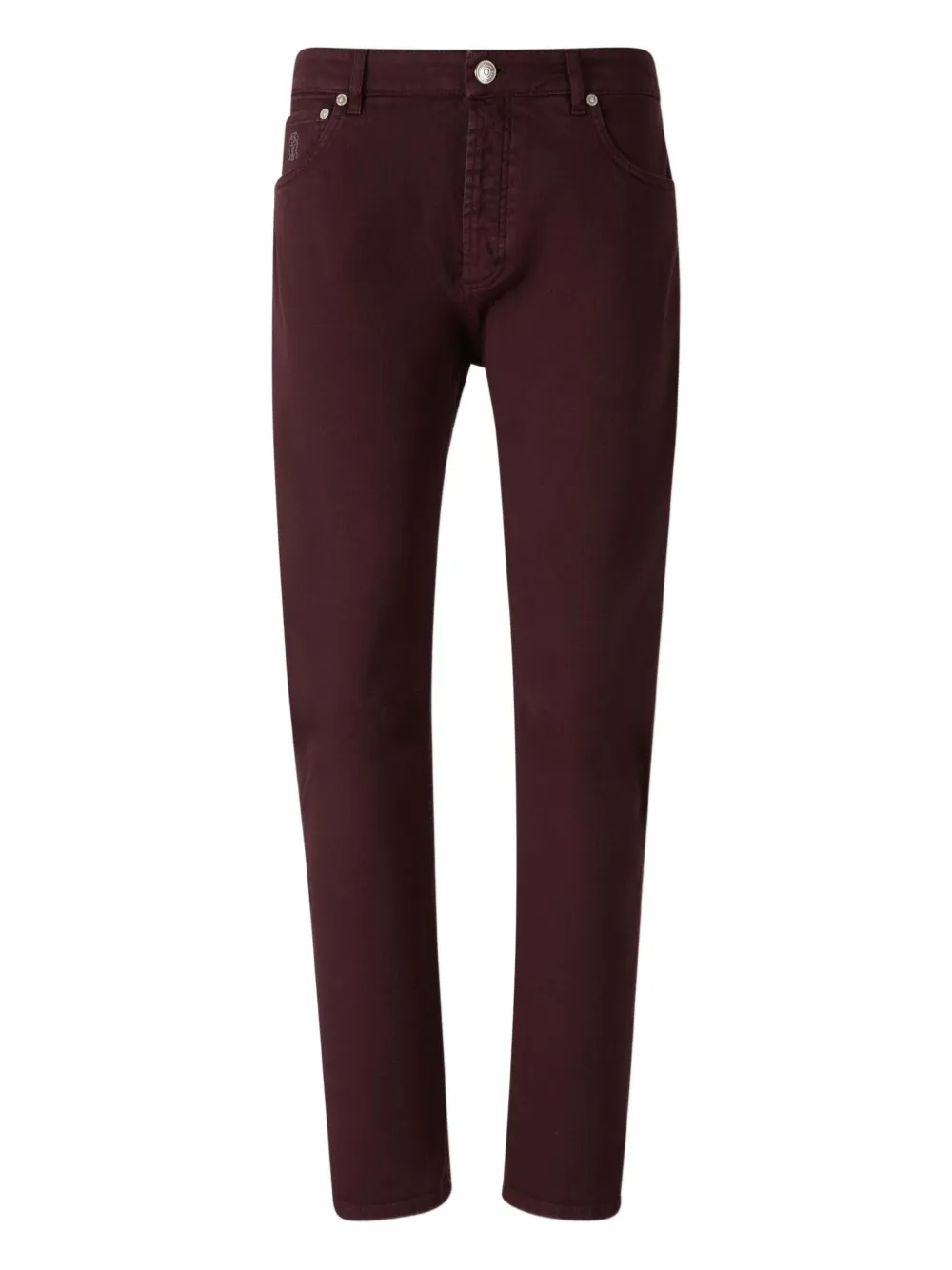 Brunello Cucinelli Jeans met geborduurde zak Rood