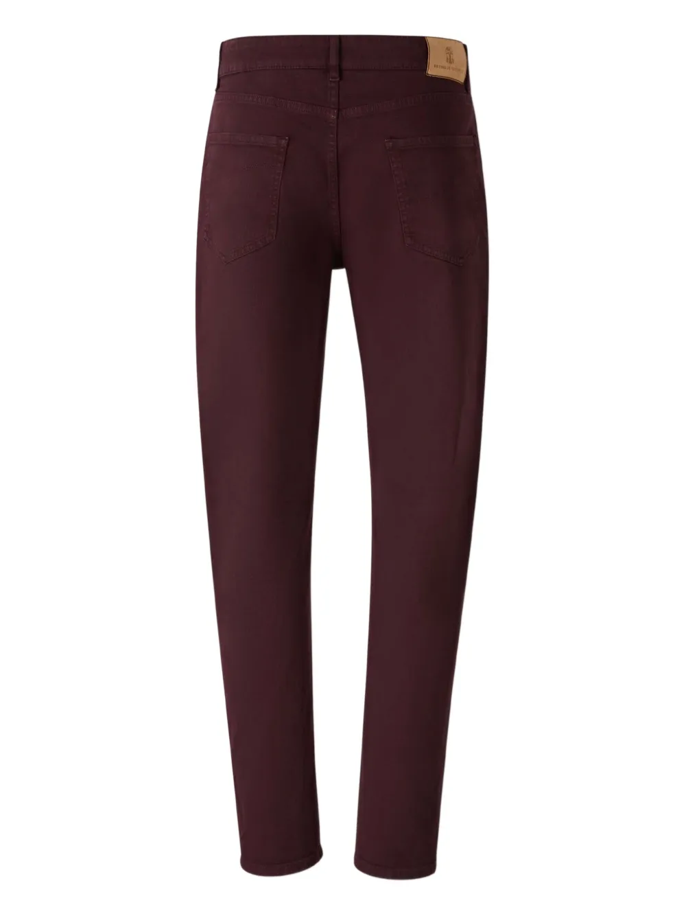Brunello Cucinelli embroidered-pocket jeans - Rood