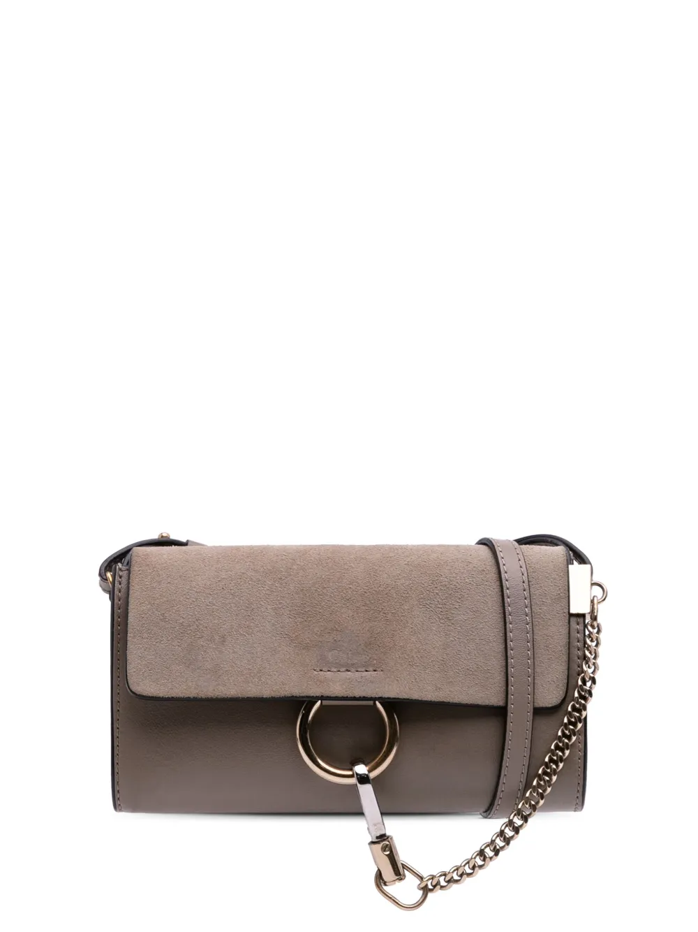 2017 Mini Calfskin and Suede Faye Chain crossbody bag