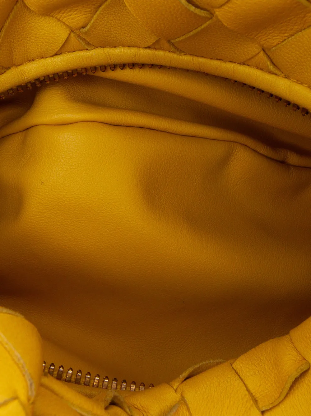 Pre-owned Bottega Veneta 2012-2025 Mini Nappa Intrecciato Jodie Hobo Bag In Yellow