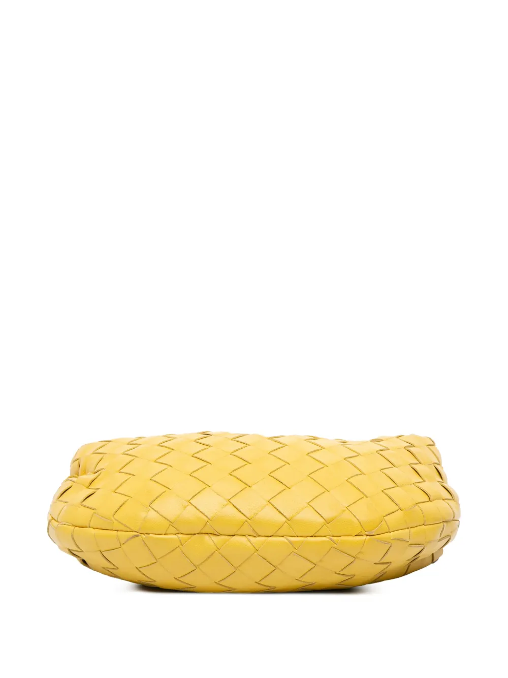 Pre-owned Bottega Veneta 2012-2025 Mini Nappa Intrecciato Jodie Hobo Bag In Yellow