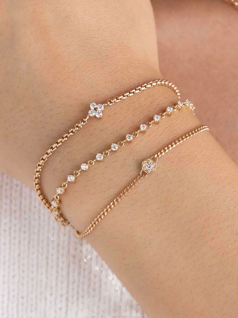 Zoë Chicco 14k Yellow Gold Quad Diamond Bracelet In Gold
