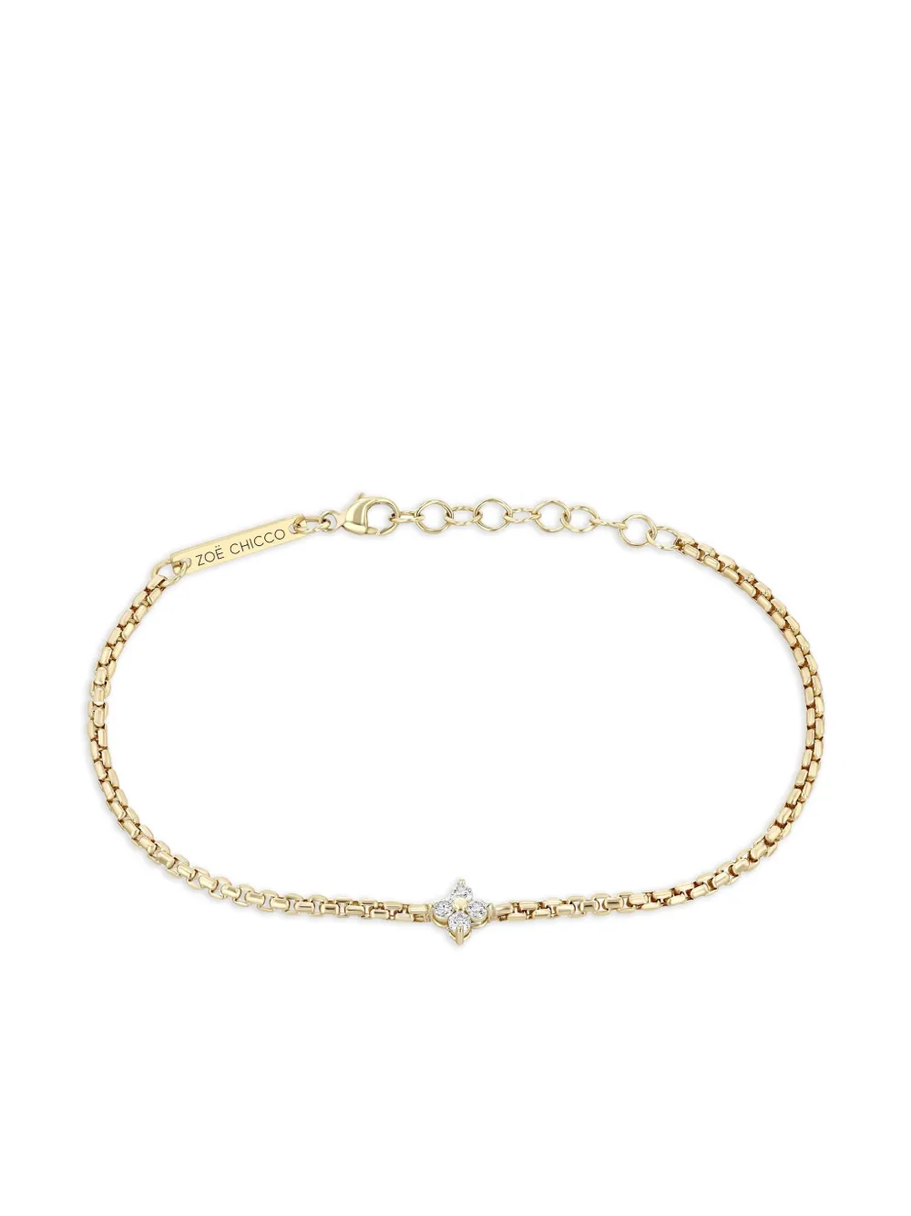 Zoë Chicco 14k Yellow Gold Quad Diamond Bracelet In Gold