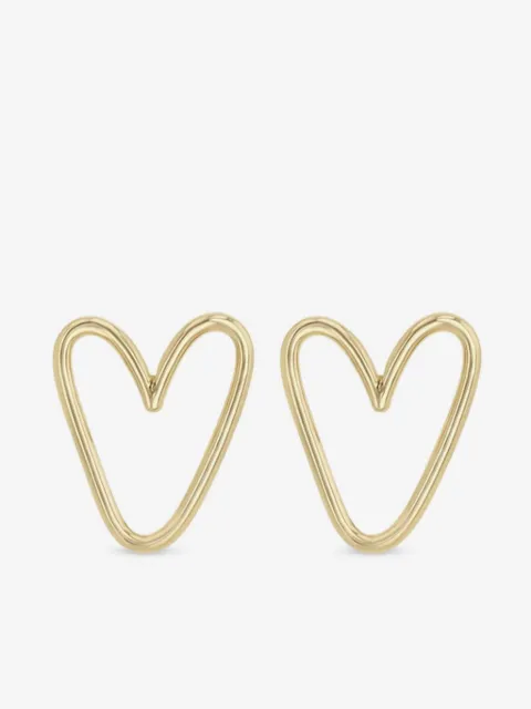 Zoë Chicco 14CT yellow gold Open Heart earrings