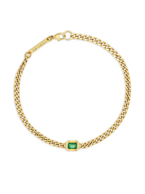 Zoë Chicco pulsera en oro amarillo de 14kt con esmeralda