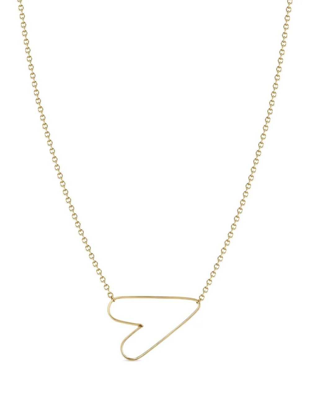 Zoë Chicco 14k Yellow Gold Anchored Heart Necklace In Gold
