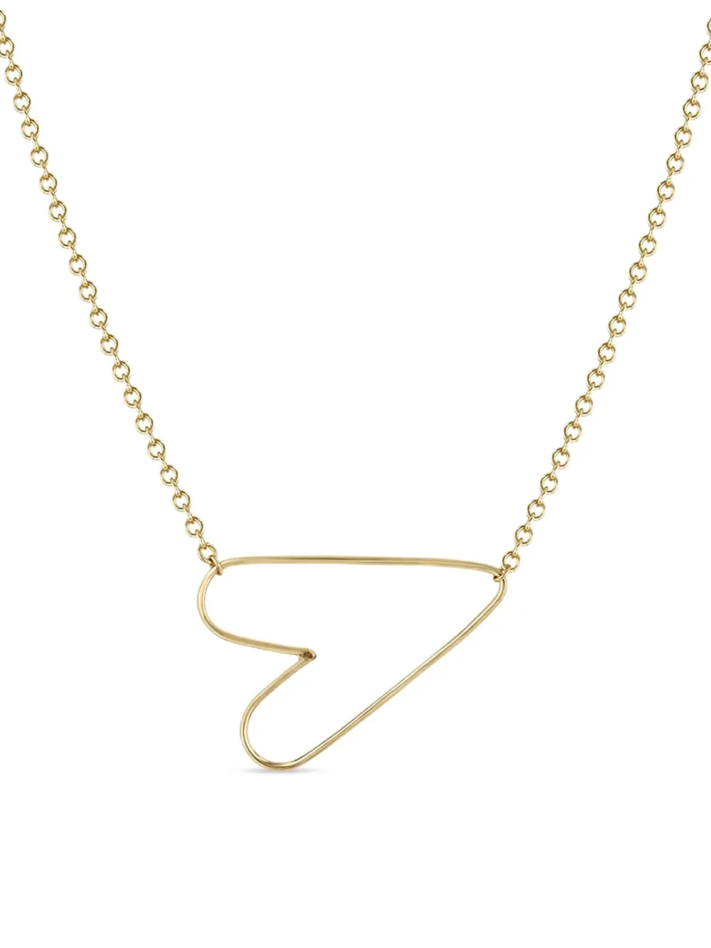 Zoë Chicco 14k Yellow Gold Anchored Heart Necklace In Gold