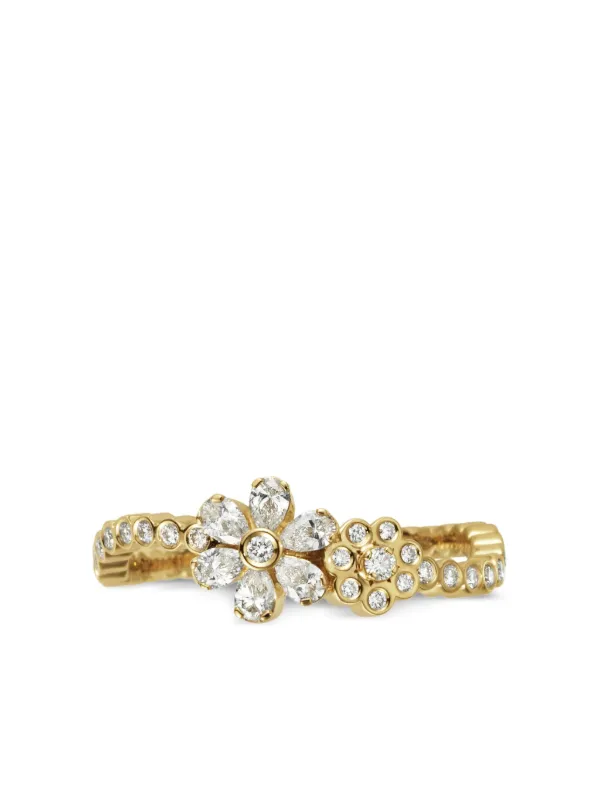 Sophie Bille Brahe 18K Yellow Gold Fleur Diamond Ring