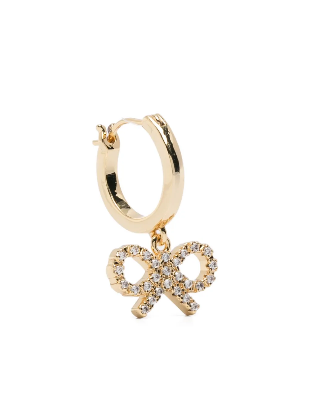 Self-Portrait bow hoop earrings - Oro