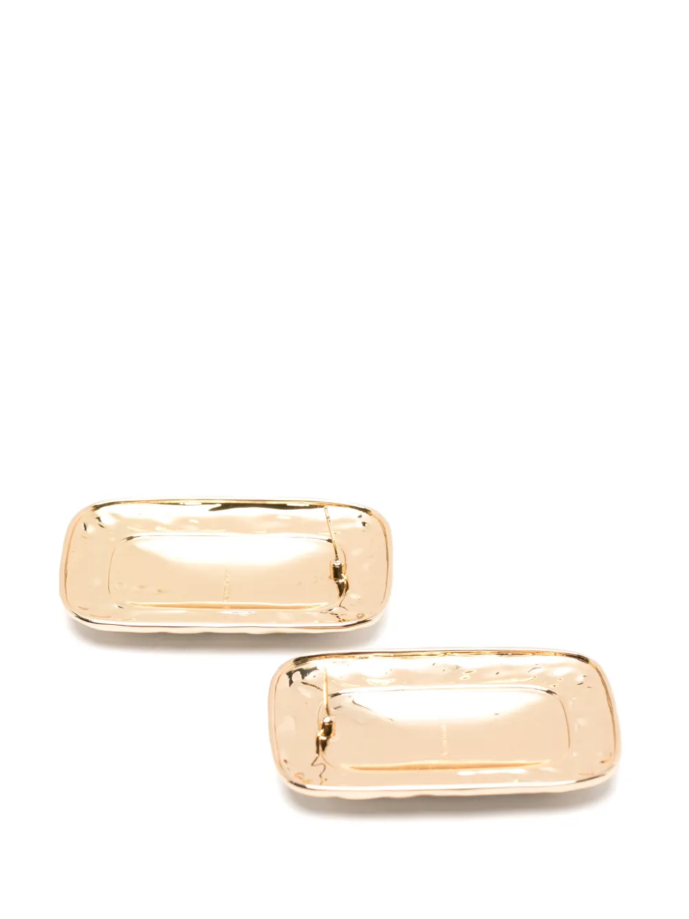  Self-portrait Pendientes Con Forma Rectangular - Dorado 