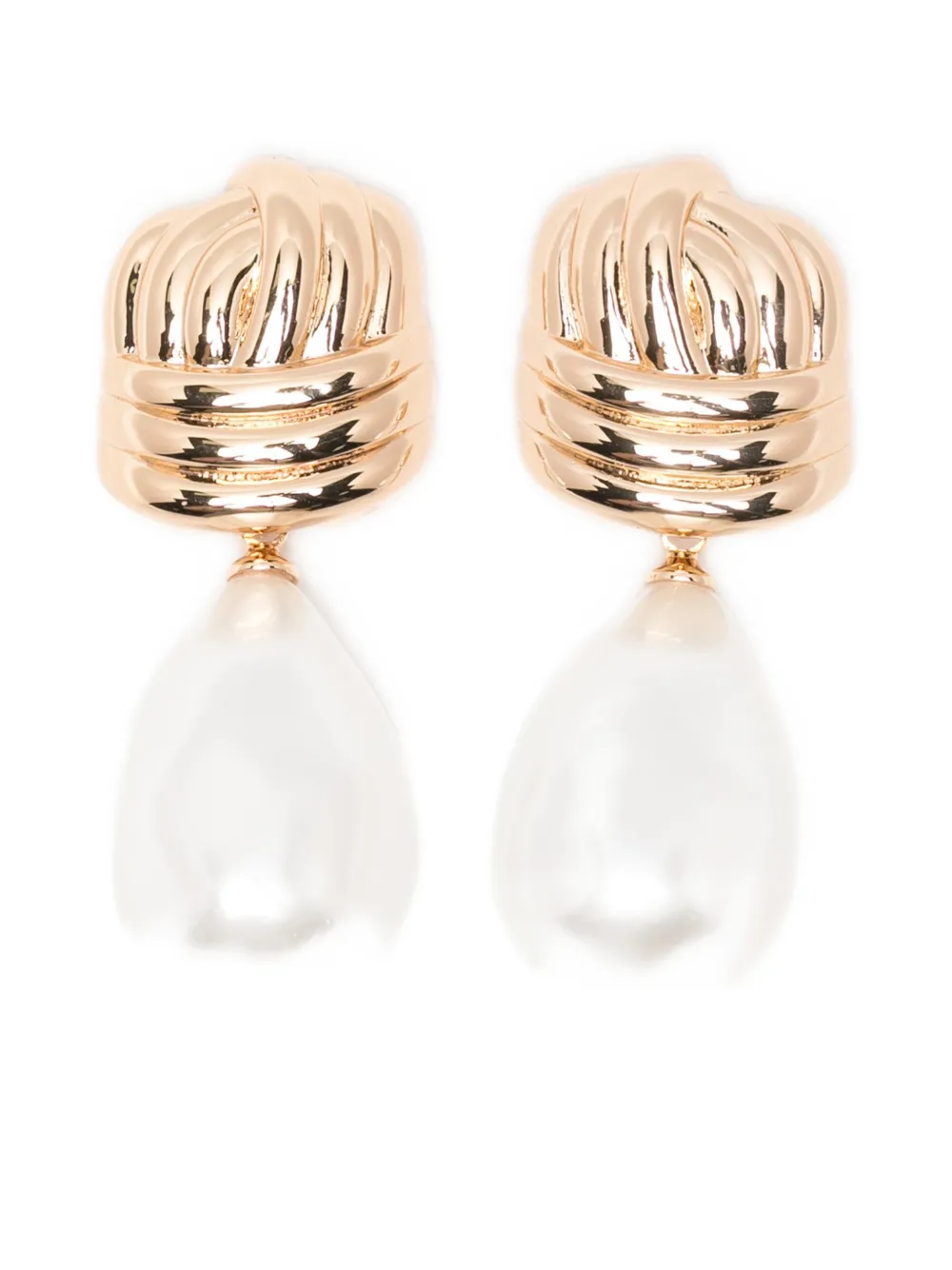 Self-Portrait pear-drop earrings | dorado | Image 1