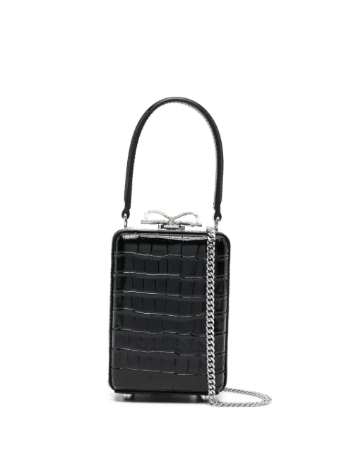 Self-Portrait bow-detail top-handle mini bag 