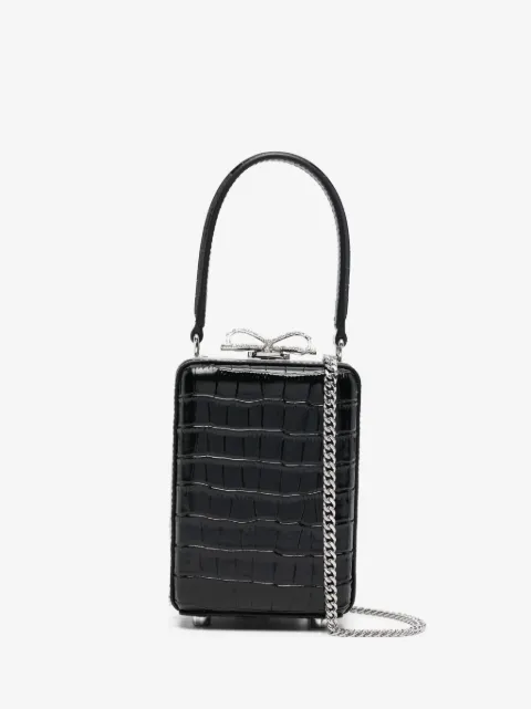 Self-Portrait bow-detail top-handle mini bag 