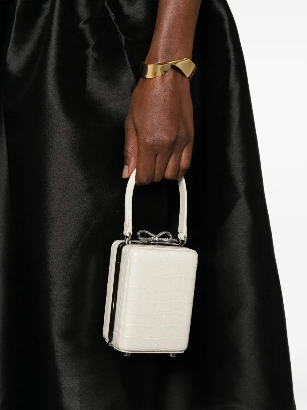 Self-Portrait micro crocodille-effect leather tote bag | Mini Bags | Image 2